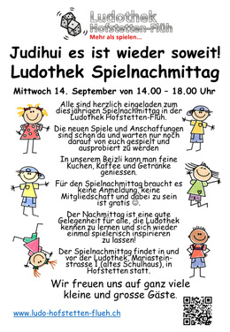 Flyer Spielnachmittag Ludothek